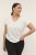 Kaffe Curve Lina V-Neck T-Shirt White - Majice - 