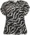 Kaffe Curve Sonna Stanley Top Crna/Antique Zebra uzorak - Majice - 