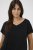 Kaffe Curve Jena V-Neck Majica Duboko crna - Majice - 