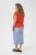 Kaffe Curve Jena V-Neck T-Shirt Grenadine Red - Majice - 