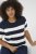 Kaffe Curve Lizzy prugad Džemper Midnight/Chalk pruga - Majice - 