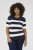 Kaffe Curve Lizzy prugad Džemper Midnight/Chalk pruga - Majice - 