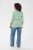 Kaffe Curve Lia Boatneck 3/4 T-Shirt Chalk/Bright Green - Majice i topovi - 