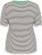 Kaffe Curve Lizzy Knit T-Shirt Chalk/Black Fine Stripe - Majice - 
