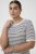 Kaffe Curve Lizzy Knit T-Shirt Chalk/Midnight Fine Stripe - Majice - 