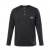 JP1880 T-Shirt Henley Long Sleeve Black TALL - MUŠKA ODJEĆA MT-6XLT - Odjeća za Visoke Muškarce