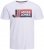 Jack & Jones Logan T-Shirt White - Majice Kratkih Rukava - Muške Majice Kratkih Rukava Veliki Brojevi 