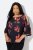 Ulla Popken Botanical Print Cold Shoulder Top Black - Majice - 