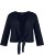 Ulla Popken Versatile Surplice Wrap Tie Hem Bolero Top Navy - Majice - 