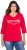 Ulla Popken City Name Graphic Tee Lychee - Tiskana majica za žene - 