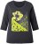 Ulla Popken Graphic Patch Print 3/4 Sleeve T-Shirt Black - Majice - 