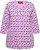 Ulla Popken Geometric Pattern 3/4 Sleeve Tee Amethyst - Tiskana majica za žene - 