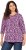 Ulla Popken Floral 3/4 Sleeve V-Neck A-Line Tee Amethyst - Majice - 