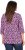 Ulla Popken Floral 3/4 Sleeve V-Neck A-Line Tee Amethyst - Majice - 