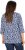 Ulla Popken Floral 3/4 Sleeve V-Neck A-Line Tee Blue - Majice - 
