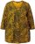 Ulla Popken Animal Print 3/4 Sleeve V-Neck Tee Neon Orange - Majice - 