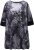 Ulla Popken Velvet Peacock Feather 3/4 Sleeve Tunic Blouse Black - Majice - 
