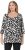 Ulla Popken Scribble Print Square Neck 3/4 Sleeve Tee Black - Tiskana majica za žene - 