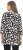 Ulla Popken Scribble Print Square Neck 3/4 Sleeve Tee Black - Tiskana majica za žene - 