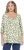 Ulla Popken Scribble Print Square Neck 3/4 Sleeve Tee Sage Green - Tiskana majica za žene - 