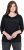 Ulla Popken SPRING Studded 3/4 Sleeve Tee Black - Majice - 