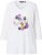 Ulla Popken Casual Mood Floral V-Neck Tee Off-White - Majice - 