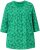 Ulla Popken Graphic Flower A-Line 3/4 Sleeve Tee Moss Green - Majice - 