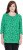 Ulla Popken Graphic Flower A-Line 3/4 Sleeve Tee Moss Green - Majice - 