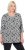 Ulla Popken Graphic Flower A-Line 3/4 Sleeve Tee Soft Light Blue - Majice - 