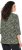 Ulla Popken Pleated Floral Print 3/4 Sleeve Tee Pond Green - Tiskana majica za žene - 