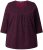 Ulla Popken Mixed Pattern Stripe 3/4 Sleeve Tee Black - Tiskana majica za žene - 