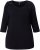 Ulla Popken Flower Epaulet 3/4 Sleeve Top Black - Tiskana majica za žene - 