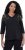 Ulla Popken Feather Beadwork 3/4 Sleeve Top Black - Tiskana majica za žene - 
