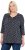 Ulla Popken Gingerbread Print 3/4 Sleeve Tee Navy - Majice - 