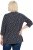 Ulla Popken Gingerbread Print 3/4 Sleeve Tee Navy - Majice - 