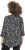 Ulla Popken Ribbon Print 3/4 Sleeve Asymmetric Tee Black - Tiskana majica za žene - 