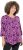 Ulla Popken Ribbon Print 3/4 Sleeve Asymmetric Tee Light Plum - Tiskana majica za žene - 