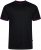 Kam Jeans 5781 Ringer Tee with Shoulder Tape Black - Majice Kratkih Rukava - Muške Majice Kratkih Rukava Veliki Brojevi 