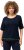 Ulla Popken Classic Fit Half-Sleeve Crew Neck T-shirt With Hem Inscription Navy Blue - Tiskana majica za žene - 
