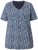 Ulla Popken So Many Dots Tee Navy Blue - Tiskana majica za žene - 