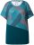 Ulla Popken Quick Drying Geometric Print Short Sleeve Tee Dark Petrol - Tiskana majica za žene - 