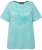 Ulla Popken Palm Tree Embroidered Tee Turquoise Green - Tiskana majica za žene - 