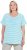 Ulla Popken Palm Tree Embroidered Tee Deep Aqua - Tiskana majica za žene - 