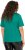 Ulla Popken Embroidered Face Motif Short Sleeve V-Neck Tee Emerald Green - Tiskana majica za žene - 