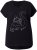 Ulla Popken Metallic Animal Cap Sleeve Graphic Tee Black - Tiskana majica za žene - 
