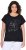 Ulla Popken Metallic Animal Cap Sleeve Graphic Tee Black - Tiskana majica za žene - 
