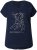 Ulla Popken Metallic Animal Cap Sleeve Graphic Tee Navy - Tiskana majica za žene - 