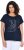 Ulla Popken Metallic Animal Cap Sleeve Graphic Tee Navy - Tiskana majica za žene - 