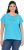 Ulla Popken Metallic Animal Cap Sleeve Graphic Tee Deep Aqua - Tiskana majica za žene - 