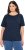 Ulla Popken TRUE Lettering Short Sleeve Tee Navy Blue - Tiskana majica za žene - 